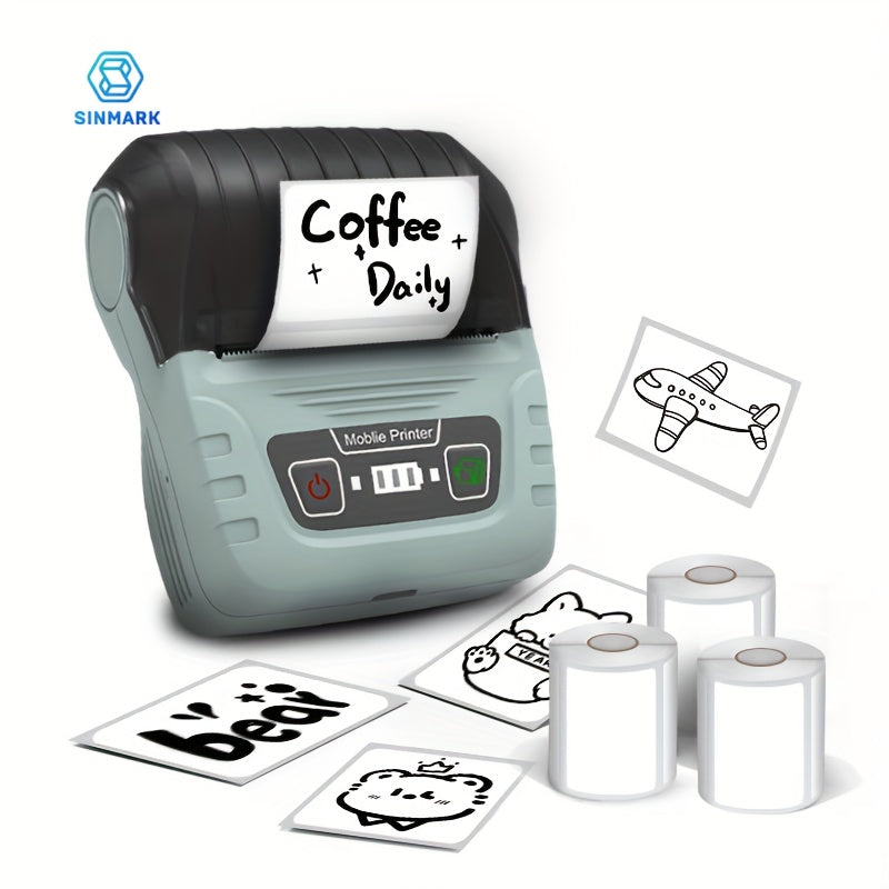 A Set Of 3pcs Label Printing Kit - SK58 Label Making Machine - Commercial Label, Barcode, Office, Cable, Retail Label Printer, Can Choose Fonts, Icons, Templates, Portable Wireless Thermal Label Manufacturer Printer, Compatib