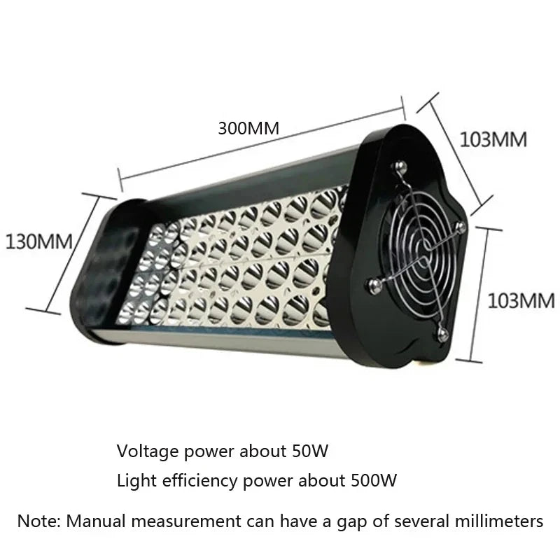 500W Air-cooled purple light 365nm 405nm 395nm fluorescent detection shadowless glue green oil resin UV curing lamp