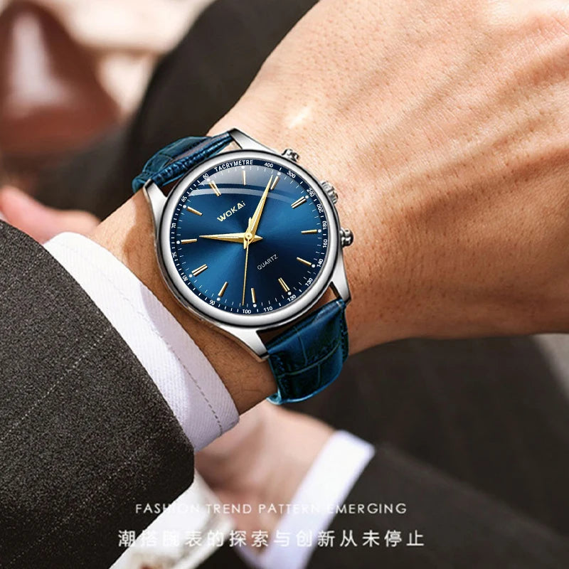 New 2023wokai business watch Quartz sports watch leisure belt men's women's clock