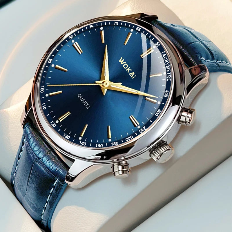 New 2023wokai business watch Quartz sports watch leisure belt men's women's clock